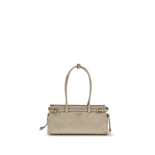 Beige Calf Leather Bos Taurus Shoulder Bag - Élégance Sélective
