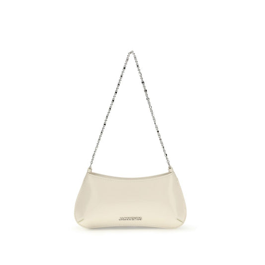 Beige Calf Leather Bos Taurus Shoulder Bag - Élégance Sélective