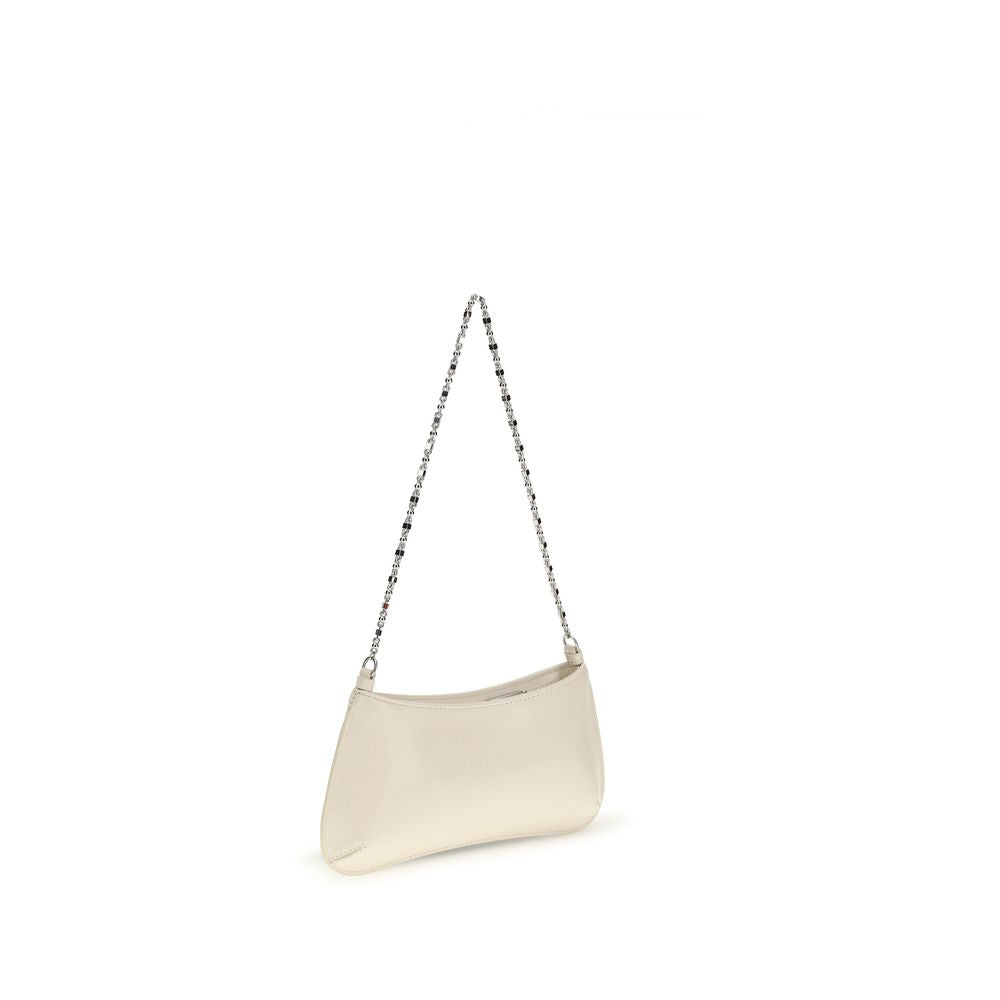 Beige Calf Leather Bos Taurus Shoulder Bag - Élégance Sélective