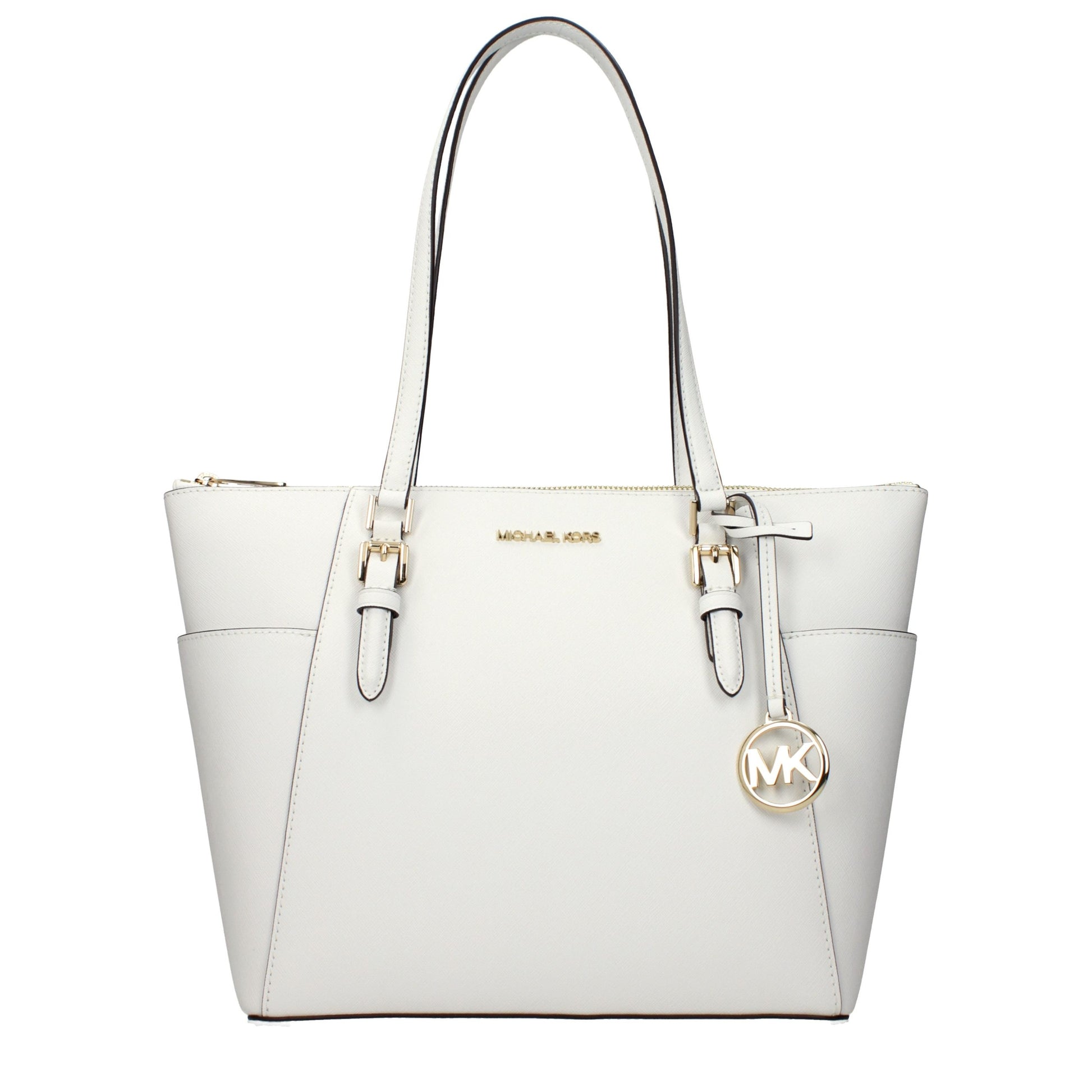 White Leather Shoulder Bag - Élégance Sélective