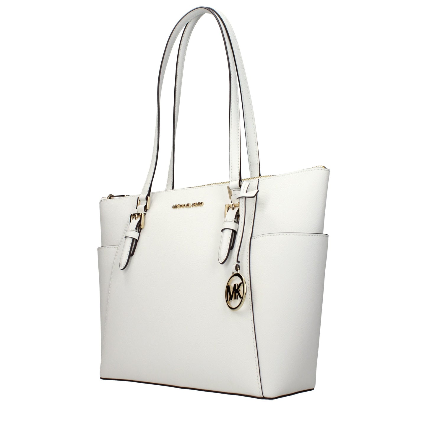 White Leather Shoulder Bag - Élégance Sélective
