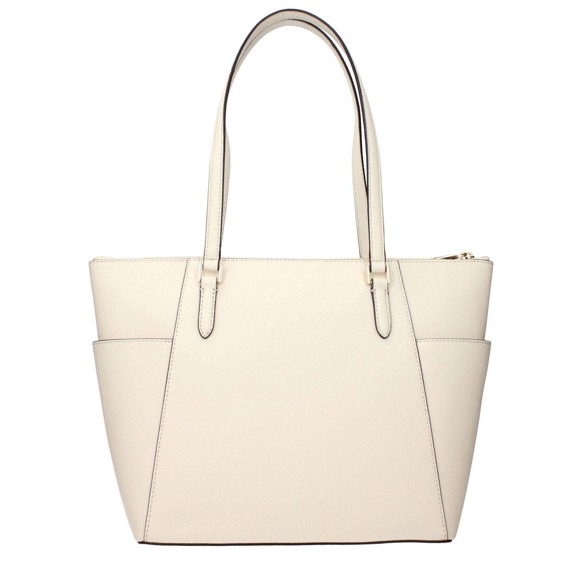 Beige Leather Shoulder Bag - Élégance Sélective