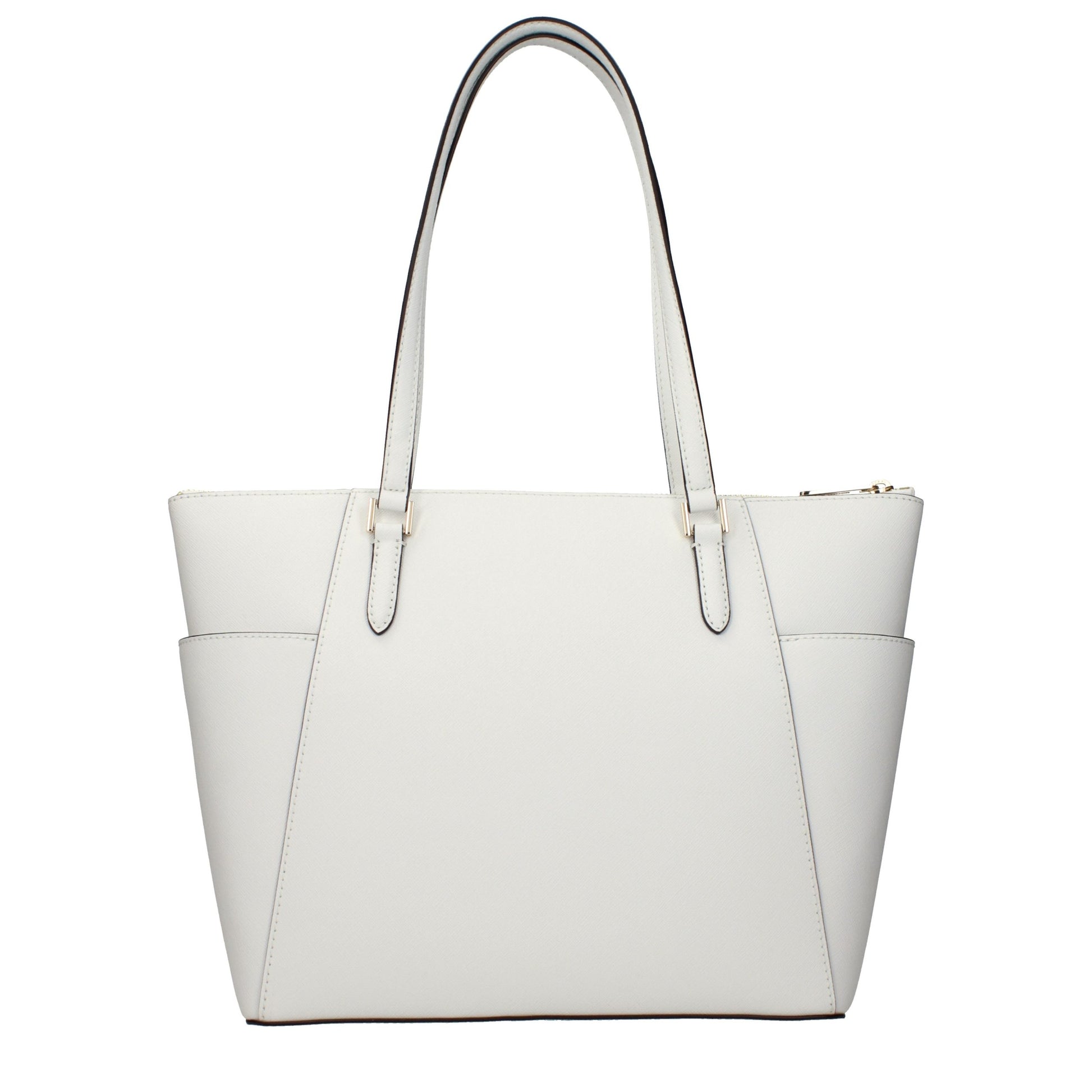 White Leather Shoulder Bag - Élégance Sélective