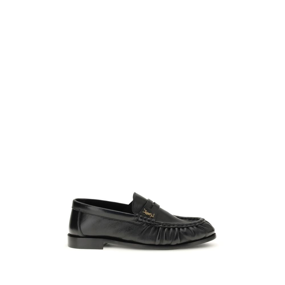 Black Lamb Ovis Aries Aries Slip-On Loafers - Élégance Sélective
