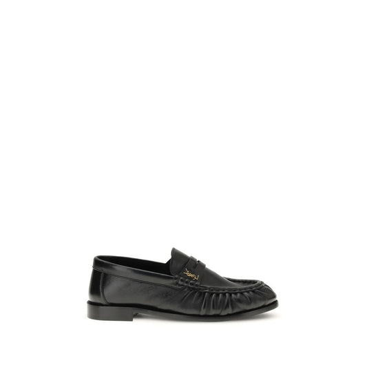 Black Lamb Ovis Aries Aries Slip-On Loafers - Élégance Sélective