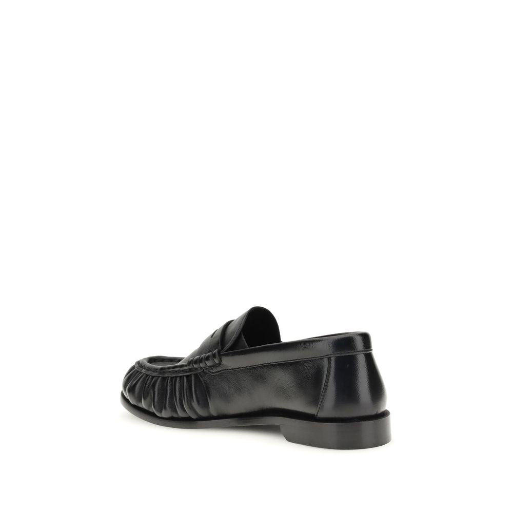 Black Lamb Ovis Aries Aries Slip-On Loafers - Élégance Sélective