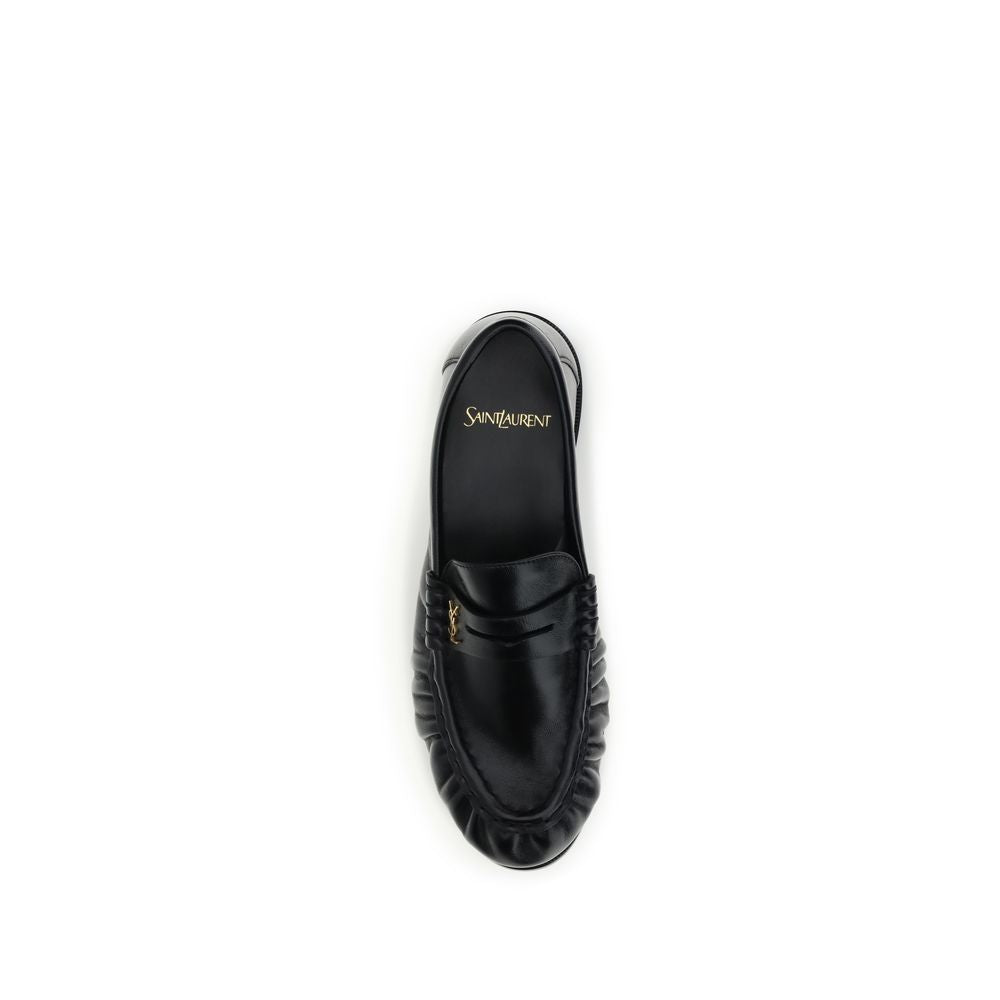 Black Lamb Ovis Aries Aries Slip-On Loafers - Élégance Sélective