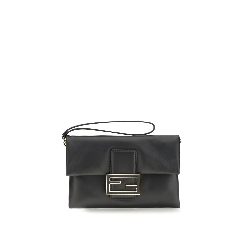 Black Calf Leather Bos Taurus Clutch Bag - Élégance Sélective