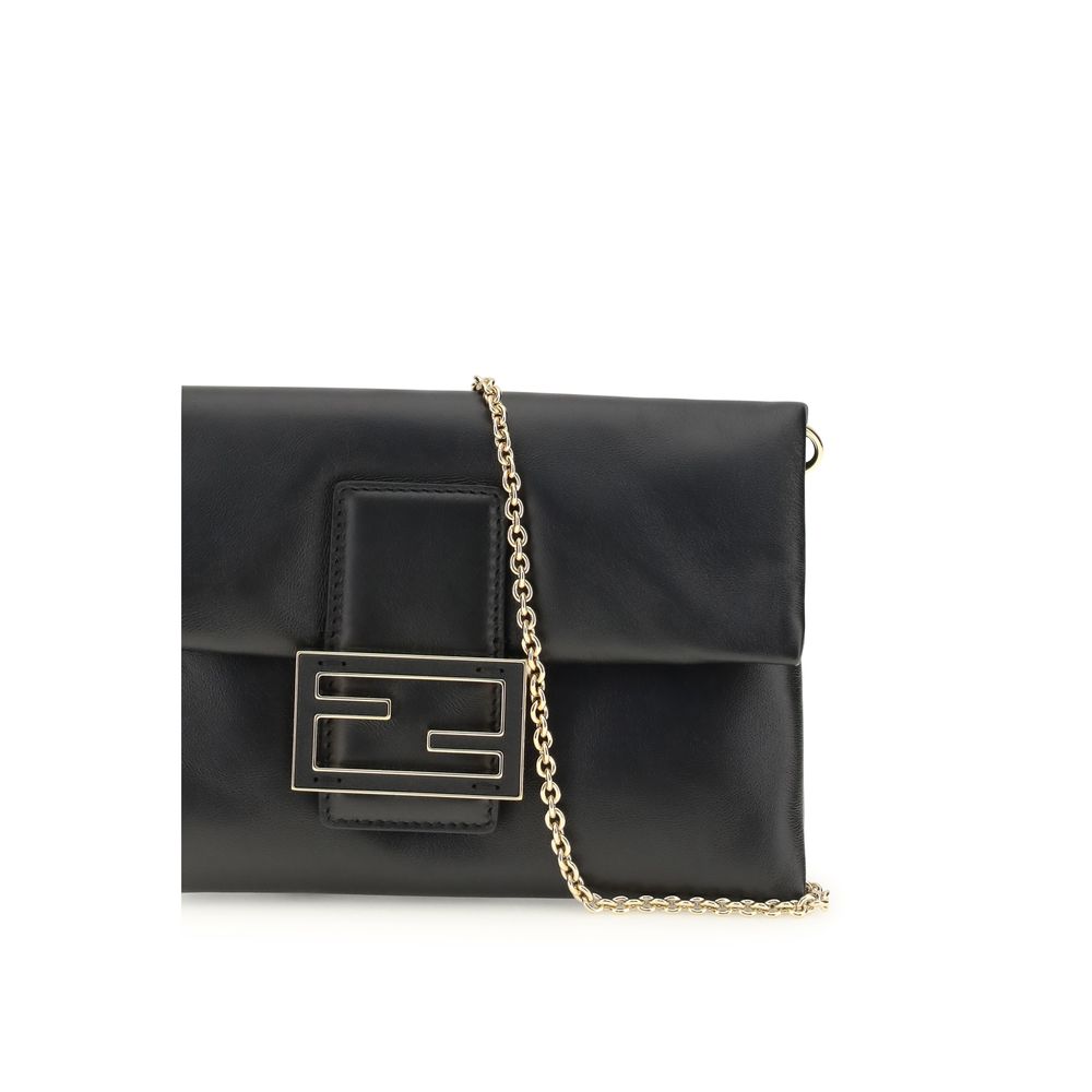 Black Calf Leather Bos Taurus Clutch Bag - Élégance Sélective