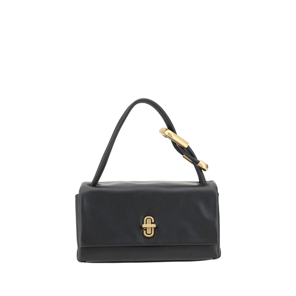 Black Calf Leather Bos Taurus Shoulder Bag - Élégance Sélective