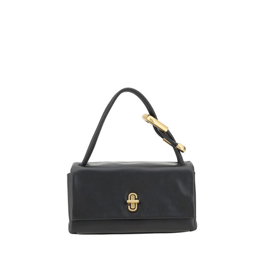 Black Calf Leather Bos Taurus Shoulder Bag - Élégance Sélective