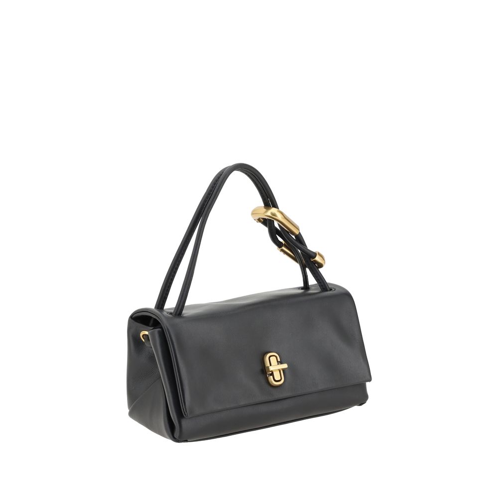 Black Calf Leather Bos Taurus Shoulder Bag - Élégance Sélective