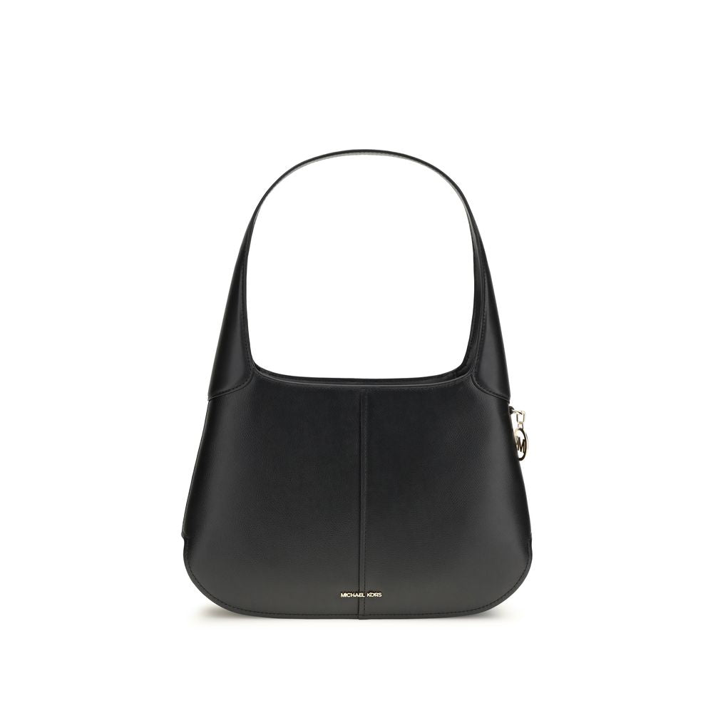 Black Calf Leather Bos Taurus Shoulder Bag - Élégance Sélective