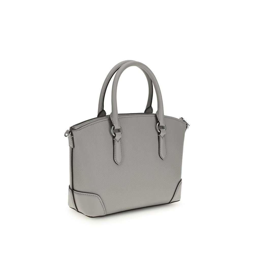 Gray Calf Leather Bos Taurus Shoulder Bag - Élégance Sélective