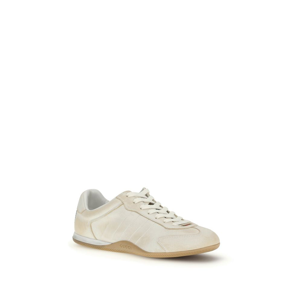 White Calf Leather Bos Taurus Low Top Sneakers - Élégance Sélective