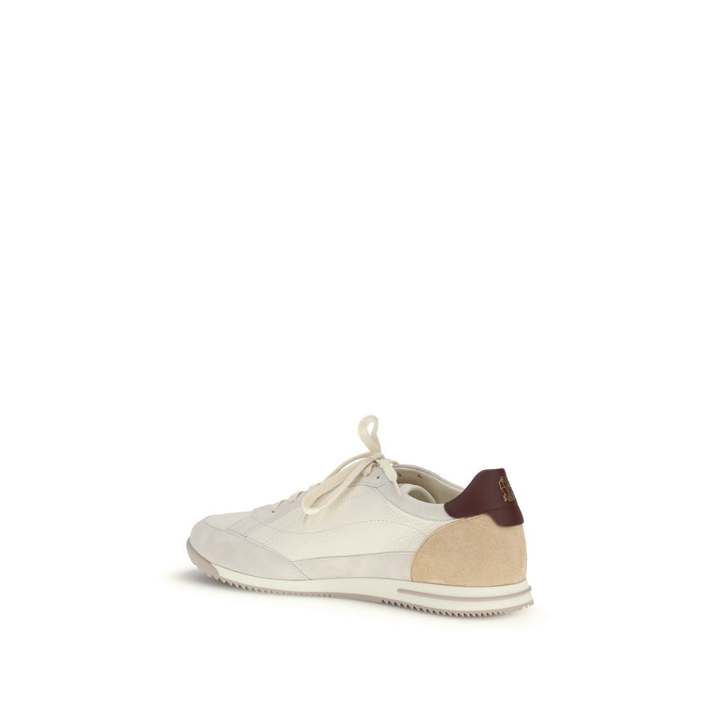 Beige Calf Leather Bos Taurus Sneakers - Élégance Sélective