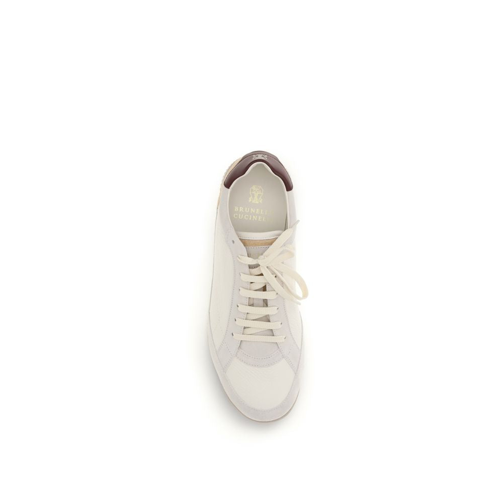 Beige Calf Leather Bos Taurus Sneakers - Élégance Sélective