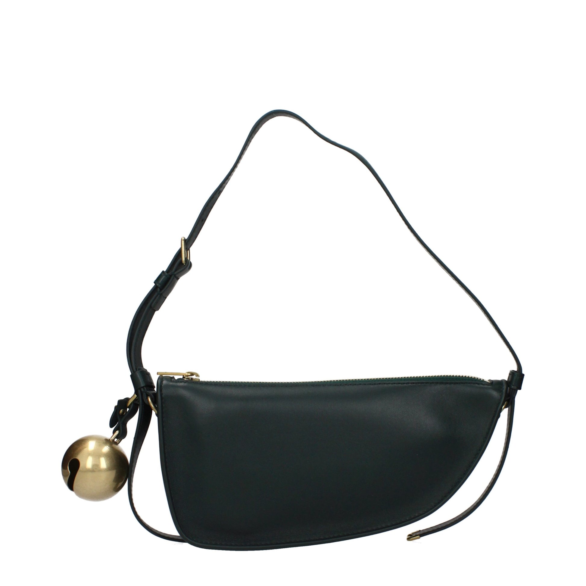 Green Leather Shoulder Bag - Élégance Sélective