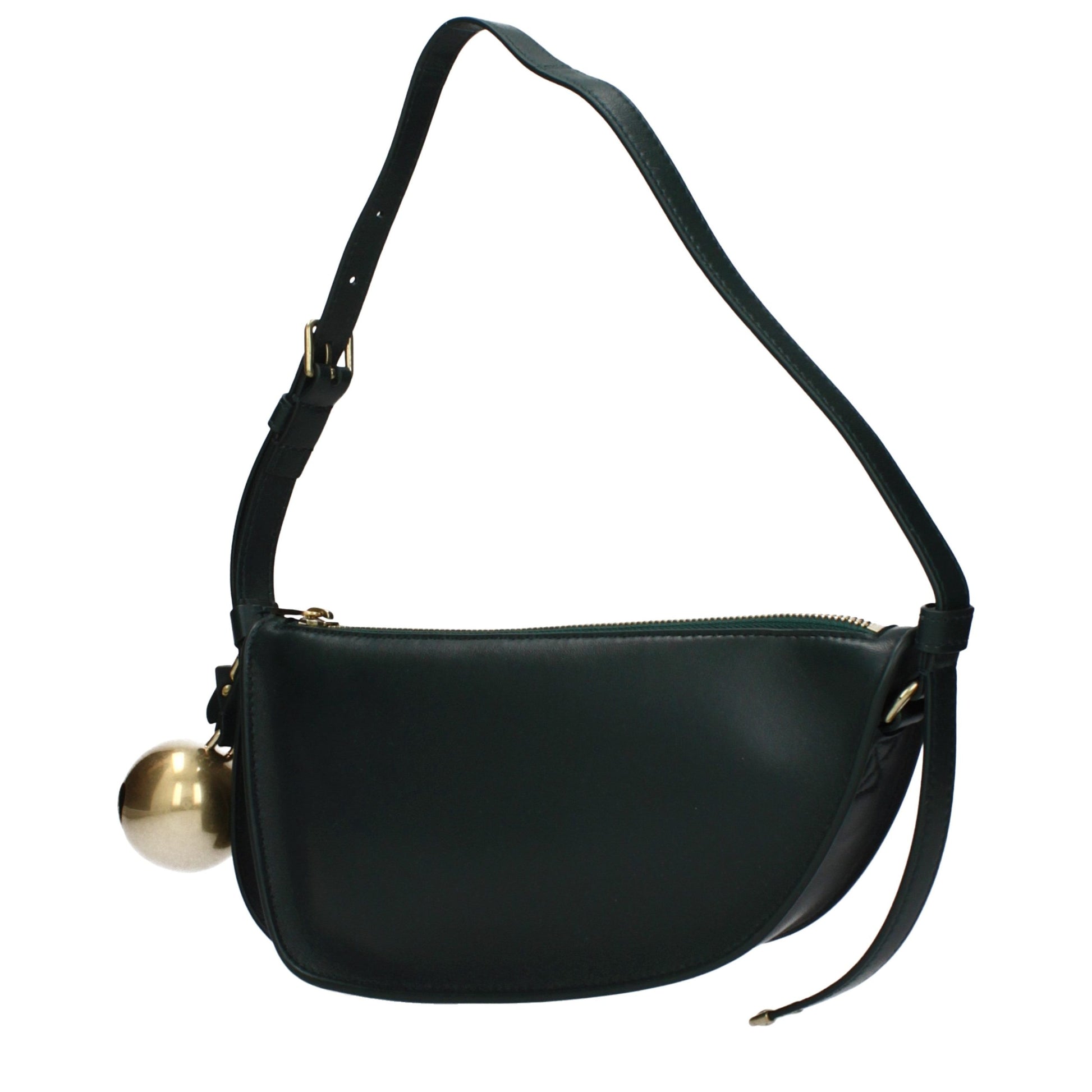 Green Leather Shoulder Bag - Élégance Sélective