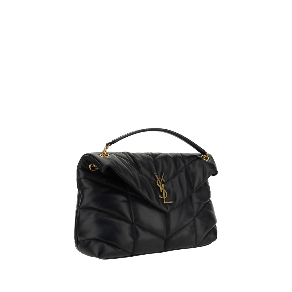 Black Lamb Leather Shoulder Bag - Élégance Sélective