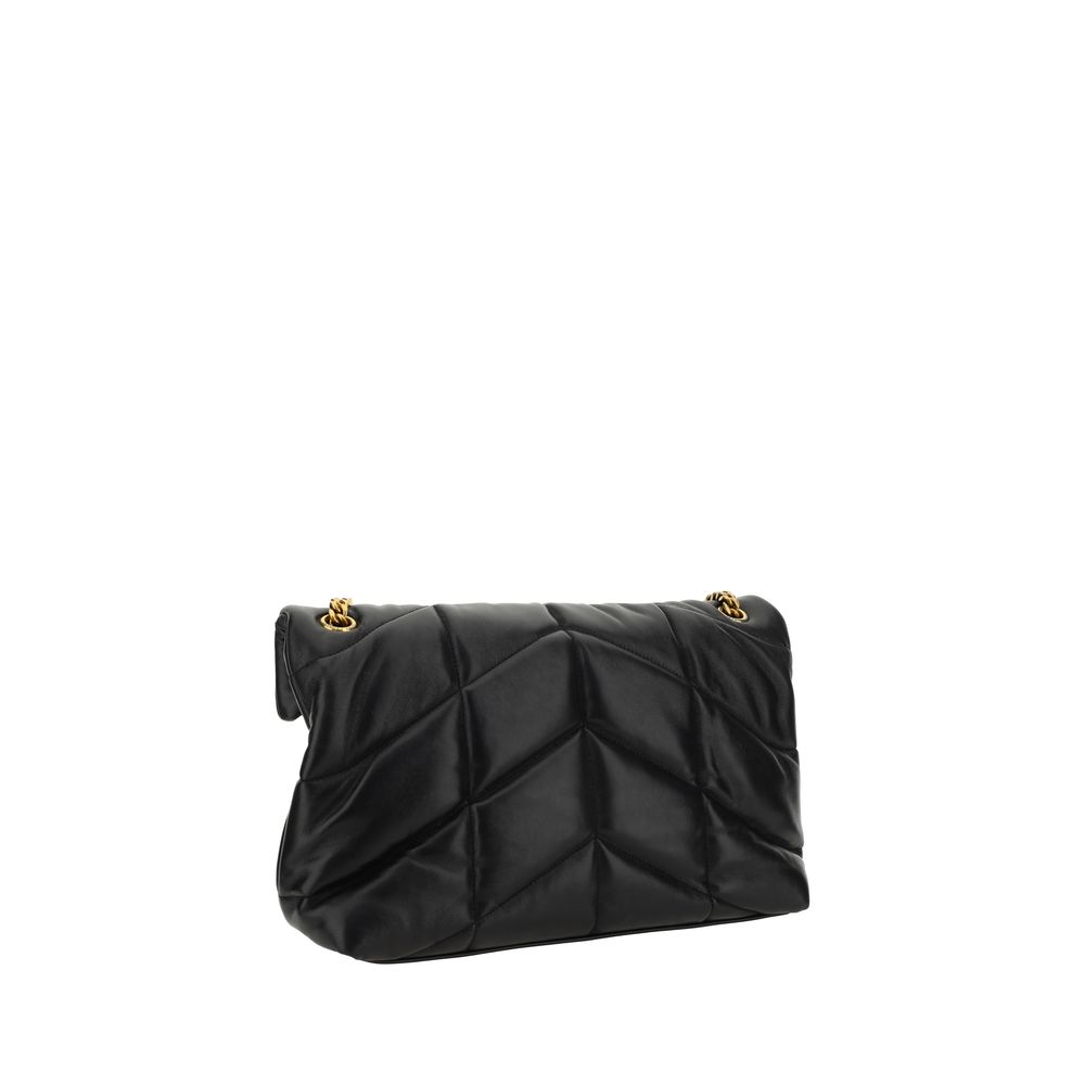 Black Lamb Leather Shoulder Bag - Élégance Sélective