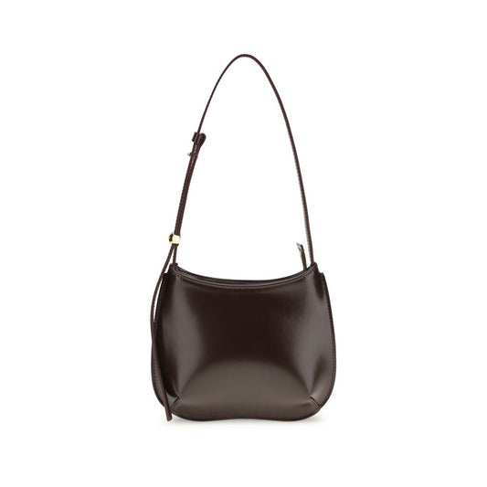 Brown Calf Leather Bos Taurus Shoulder Bag - Élégance Sélective