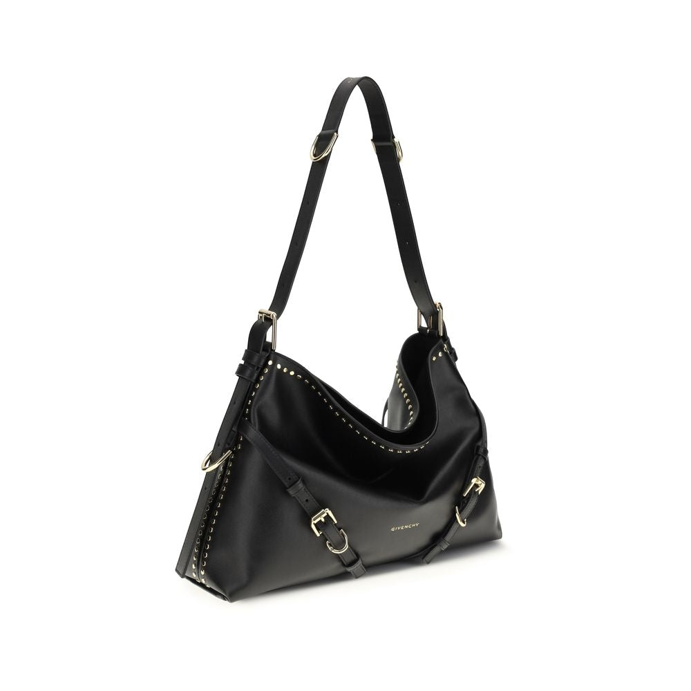Black Calf Leather Bos Taurus Handbag - Élégance Sélective