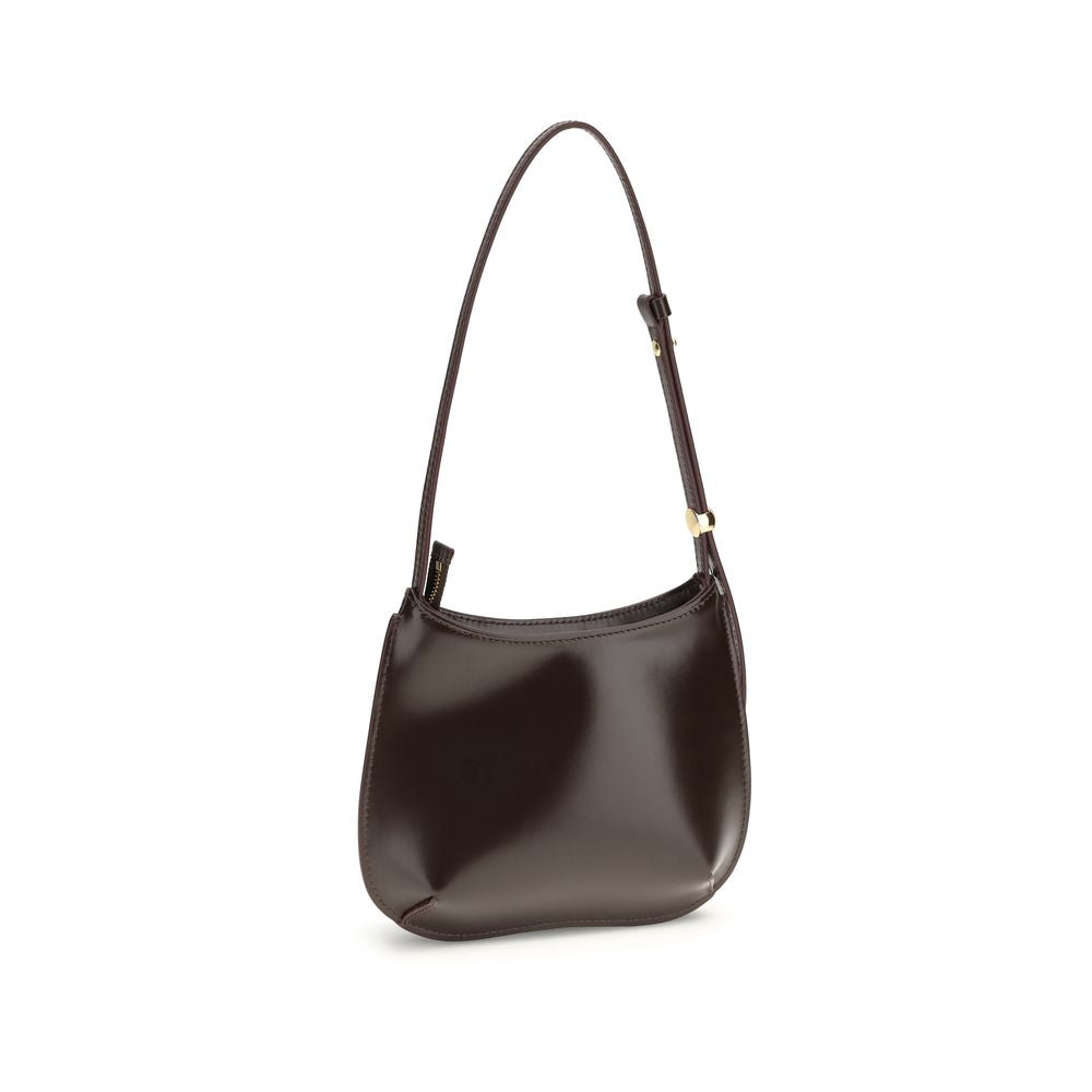 Brown Calf Leather Bos Taurus Shoulder Bag - Élégance Sélective