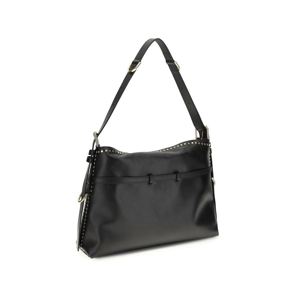 Black Calf Leather Bos Taurus Handbag - Élégance Sélective