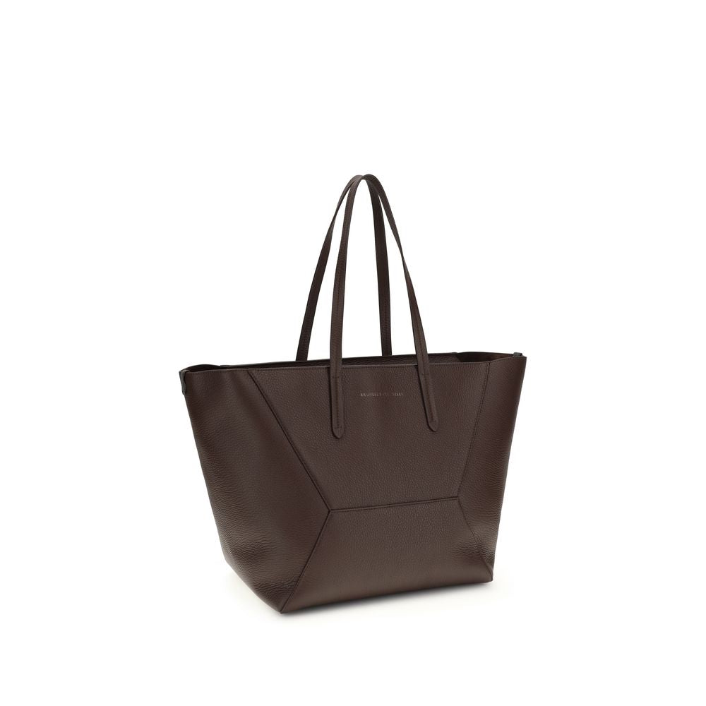 Brown Calf Leather Bos Taurus Shoulder Bag - Élégance Sélective