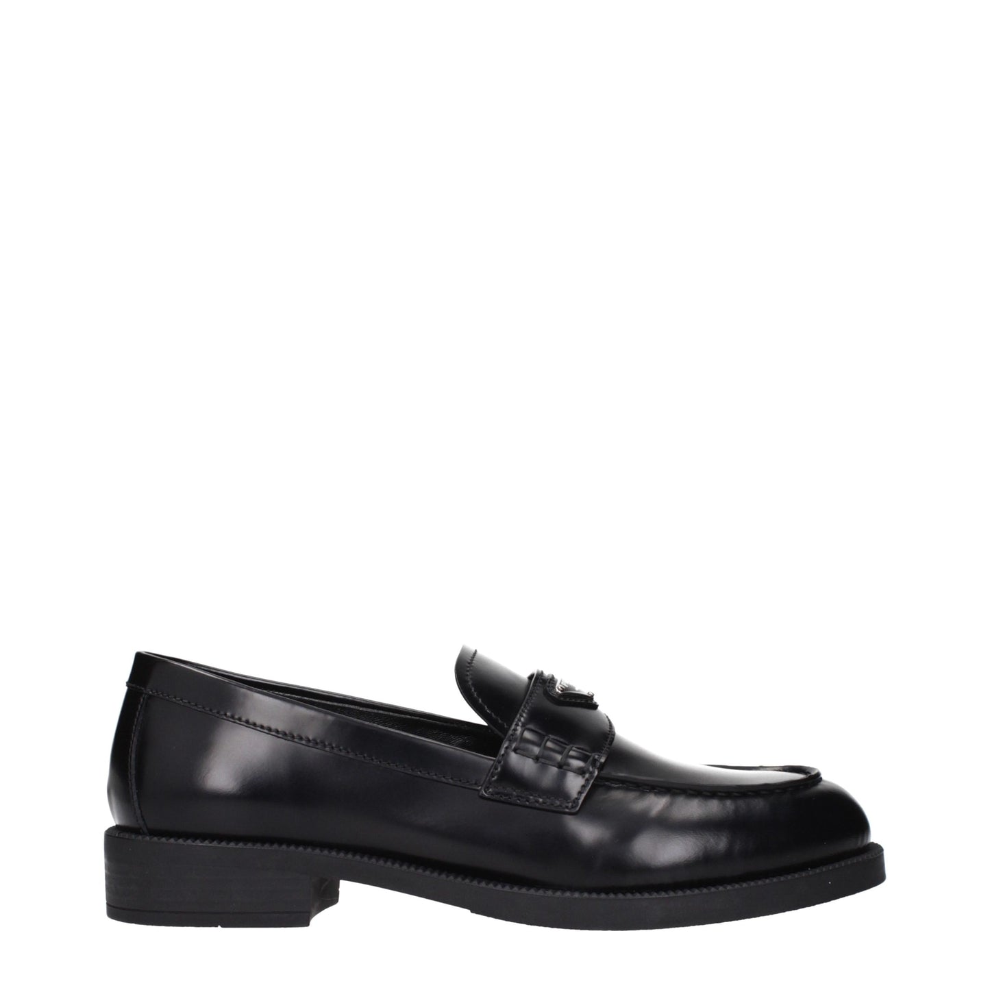 Black Leather Slip-On Loafers - Élégance Sélective