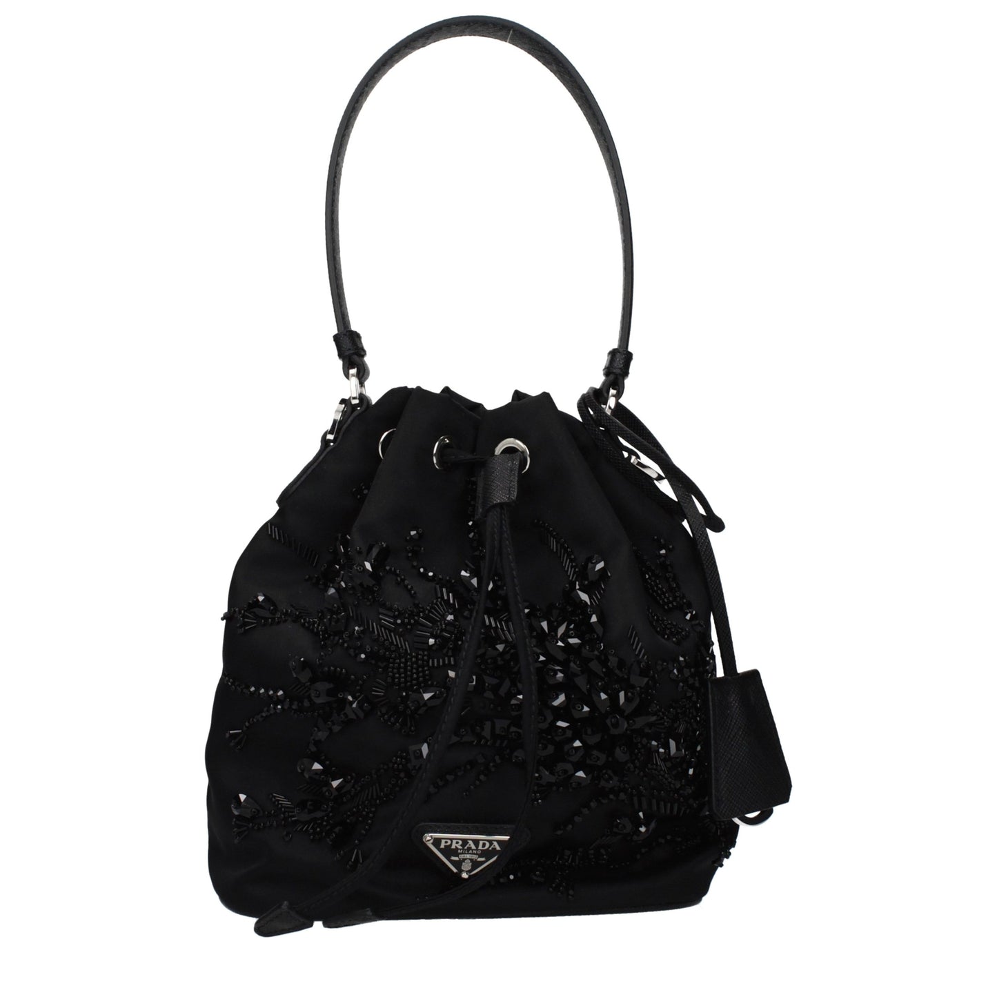 Black Fabric Handbag - Élégance Sélective