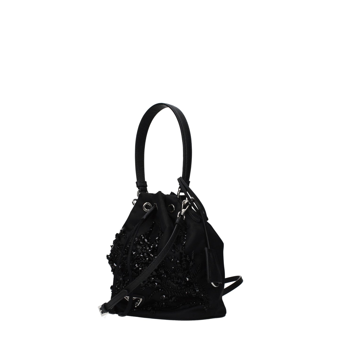 Black Fabric Handbag - Élégance Sélective