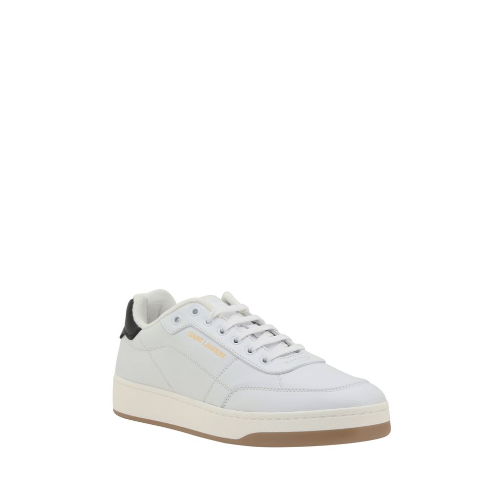 White Calf Leather Bos Taurus Low Top Sneakers - Élégance Sélective