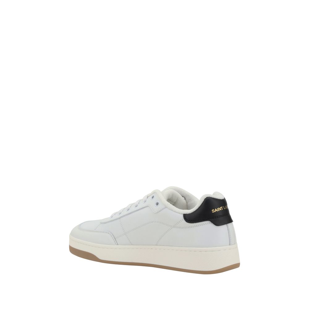 White Calf Leather Bos Taurus Low Top Sneakers - Élégance Sélective