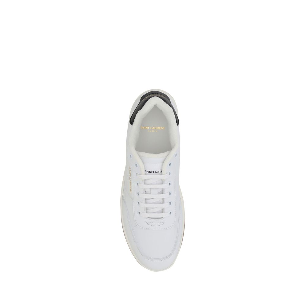 White Calf Leather Bos Taurus Low Top Sneakers - Élégance Sélective