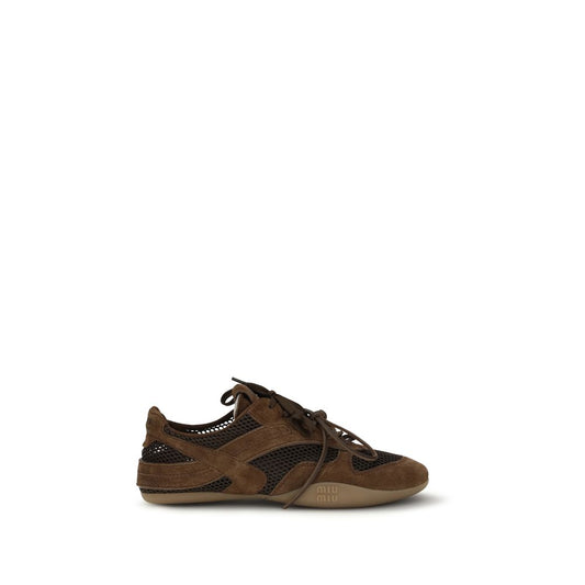 Brown Calf Leather Bos Taurus Athletic Sneakers - Élégance Sélective