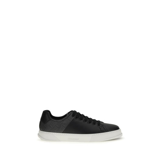 Black Calf Leather Bos Taurus Low Top Sneakers - Élégance Sélective