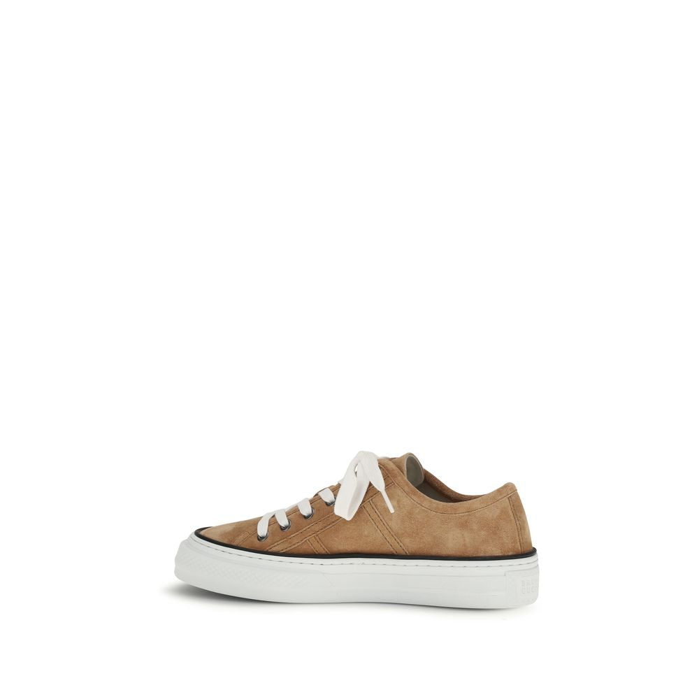 Beige Calf Leather Bos Taurus Low Top Sneakers - Élégance Sélective