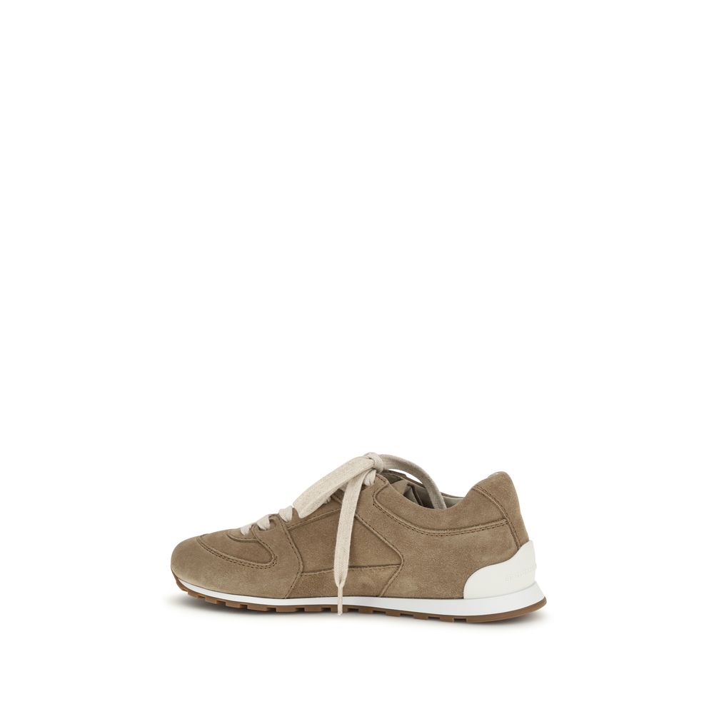 Beige Calf Leather Bos Taurus Low Top Sneakers - Élégance Sélective