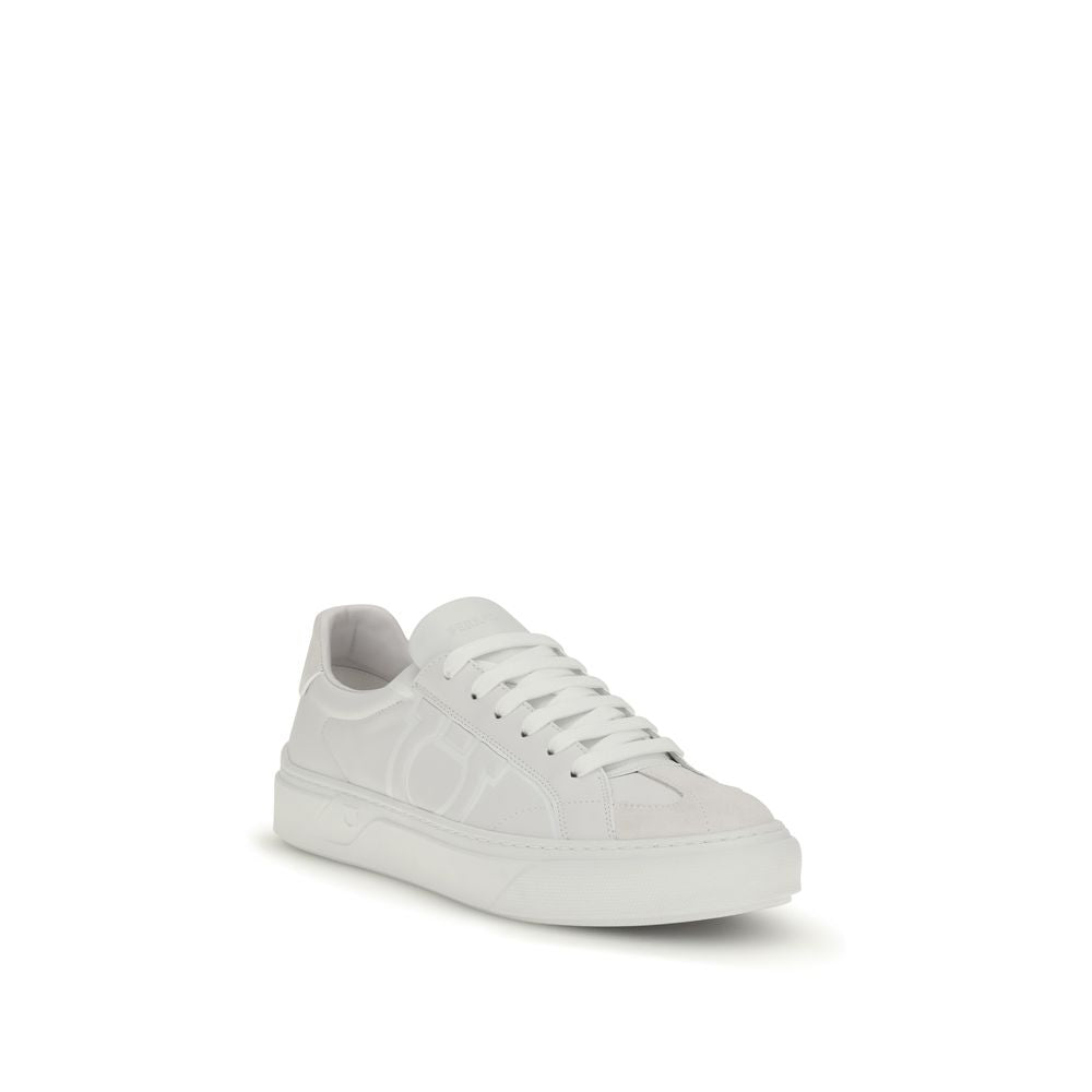 White Calf Leather Bos Taurus Sneakers - Élégance Sélective