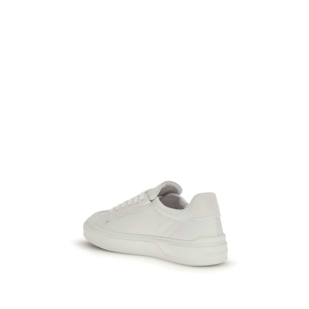 White Calf Leather Bos Taurus Sneakers - Élégance Sélective