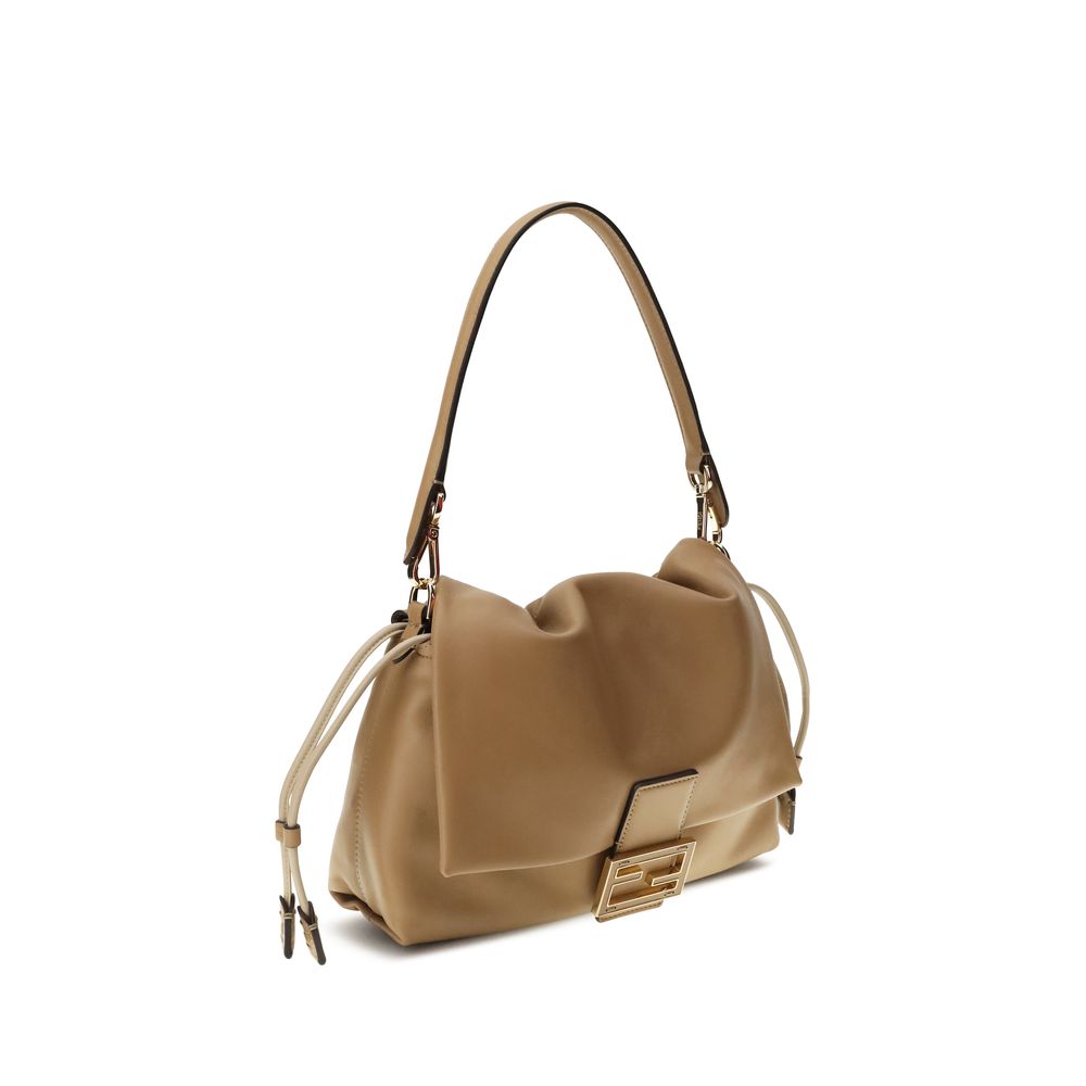 Beige Calf Leather Bos Taurus Shoulder Bag