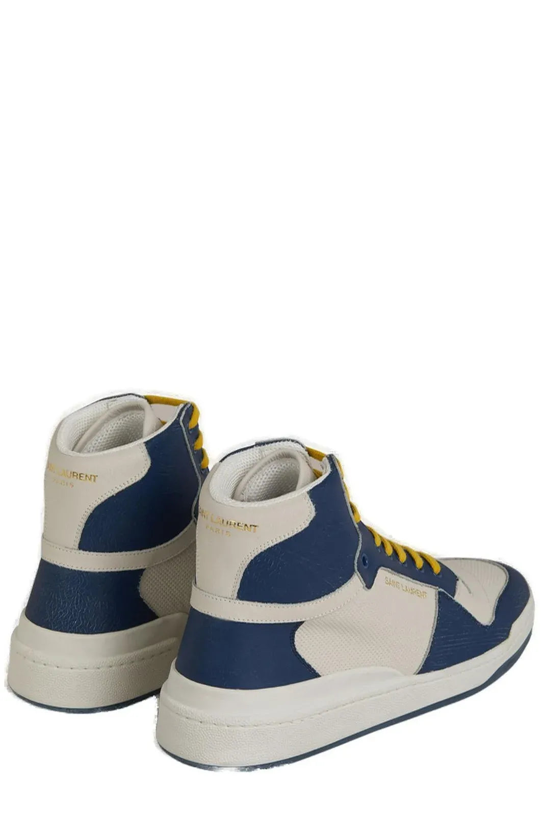 Saint Laurent Elevate Your Style with Mid-Top Blue Luxury Sneakers - Élégance Sélective
