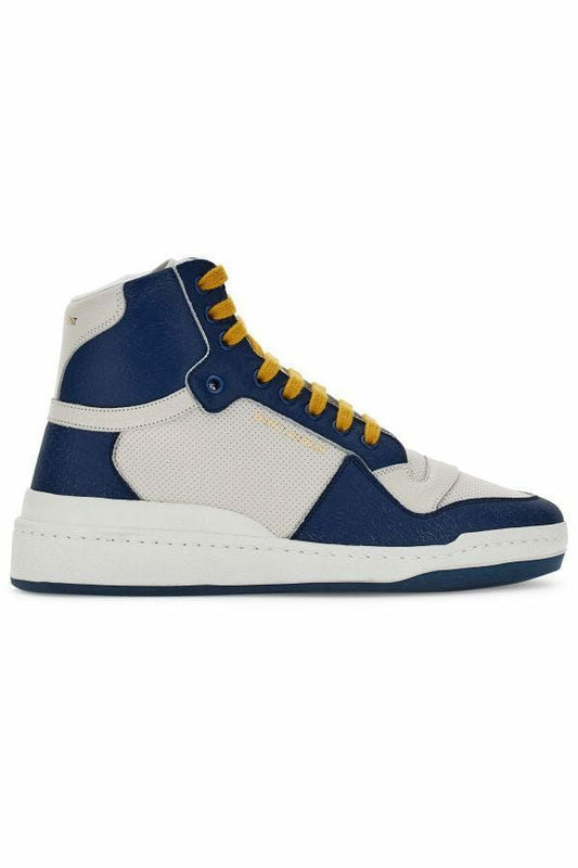 Saint Laurent Elevate Your Style with Mid-Top Blue Luxury Sneakers - Élégance Sélective