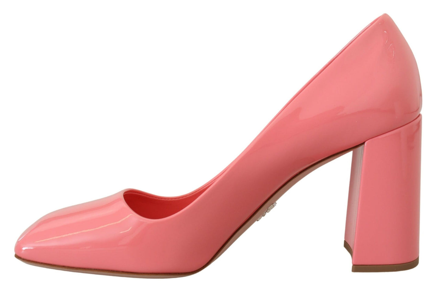 Prada Pink Patent Leather Block Heels Pumps Classic - Élégance Sélective