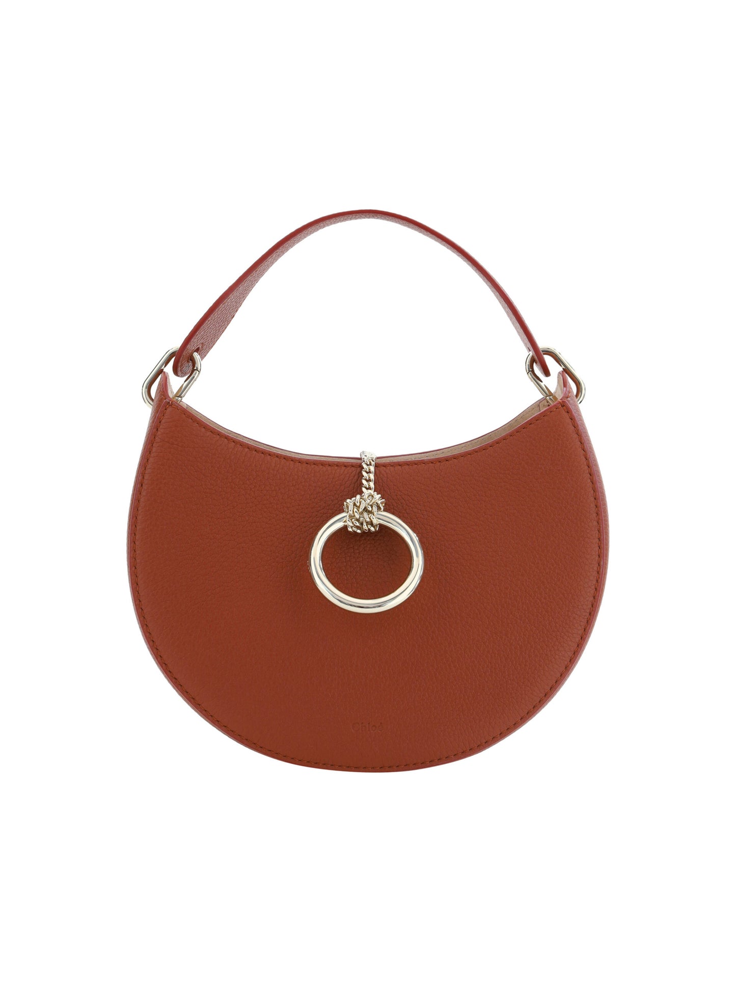 Chloé Sepia Brown Small Arlène Leather Shoulder Bag - Élégance Sélective