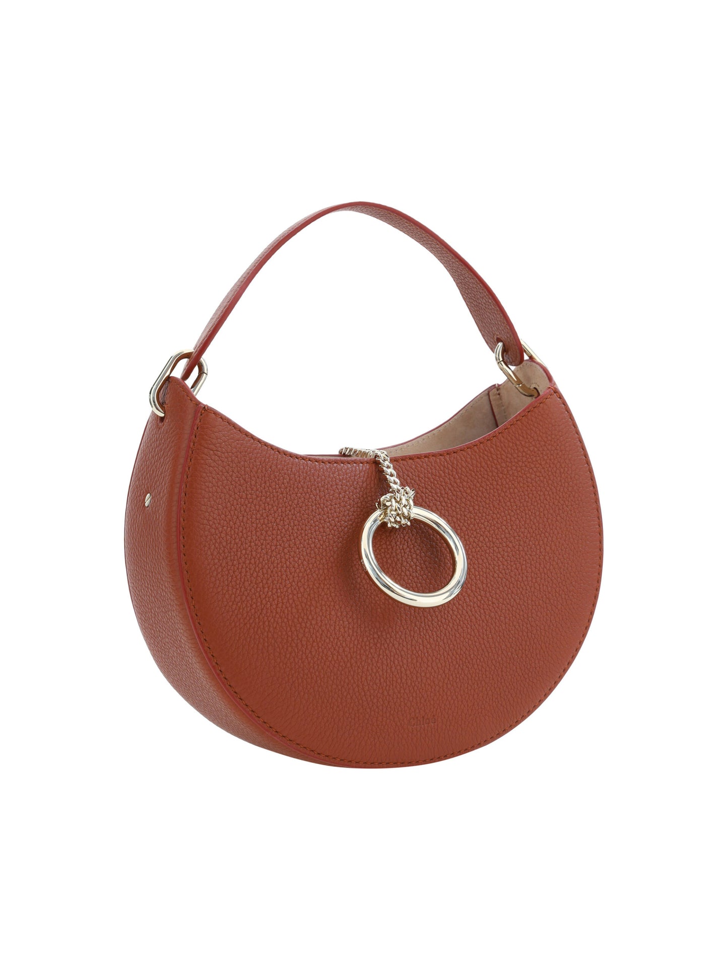 Chloé Sepia Brown Small Arlène Leather Shoulder Bag - Élégance Sélective