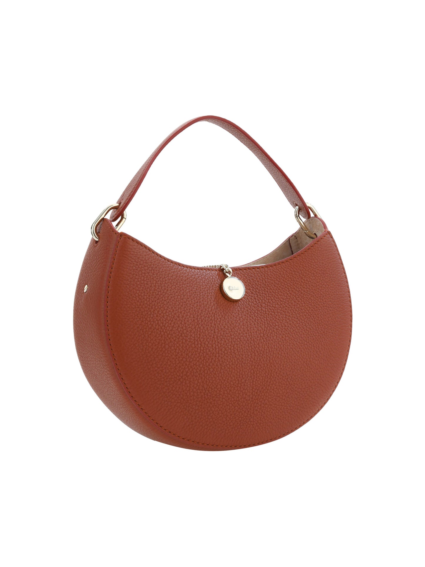 Chloé Sepia Brown Small Arlène Leather Shoulder Bag - Élégance Sélective