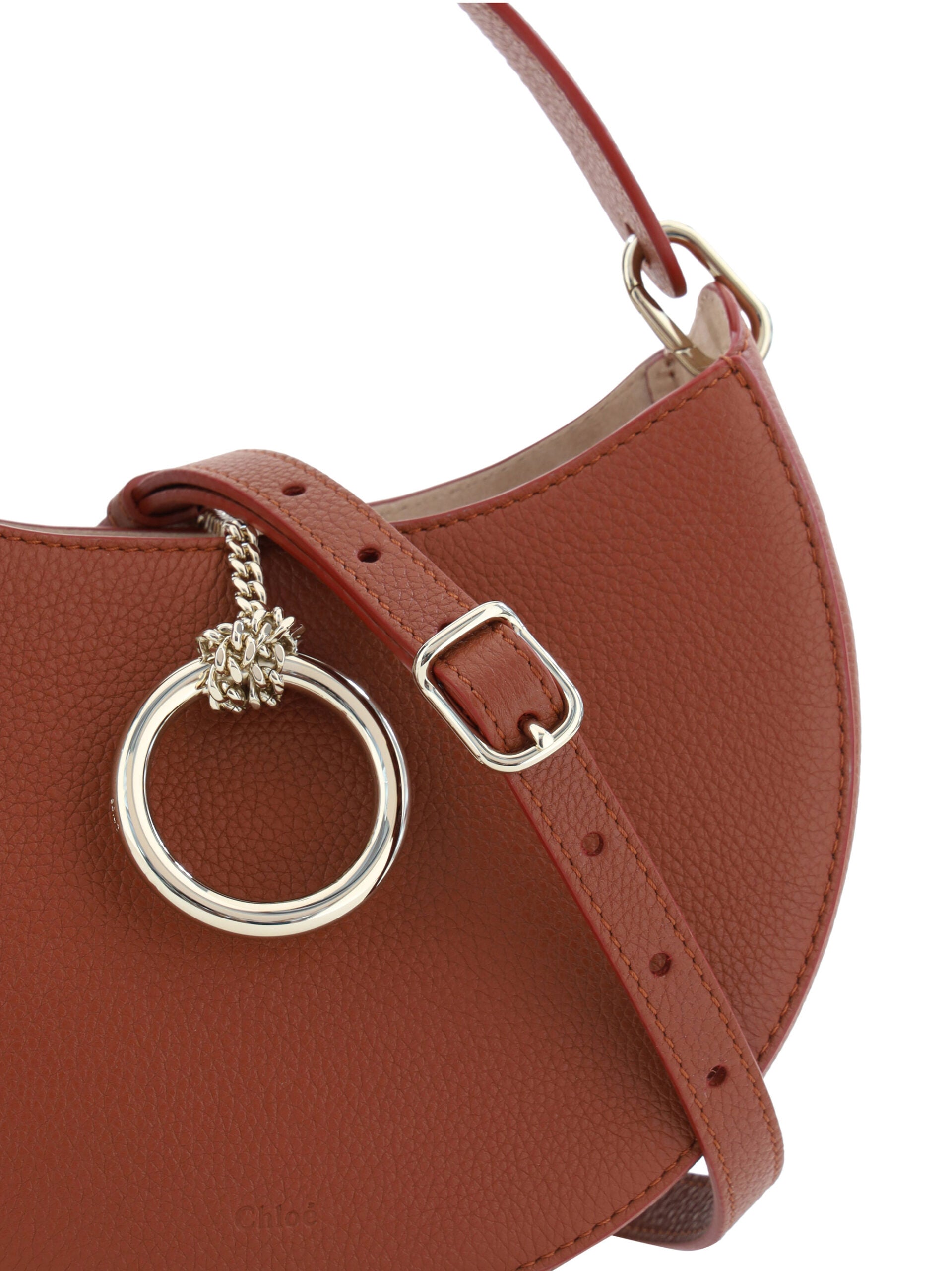 Chloé Sepia Brown Small Arlène Leather Shoulder Bag - Élégance Sélective